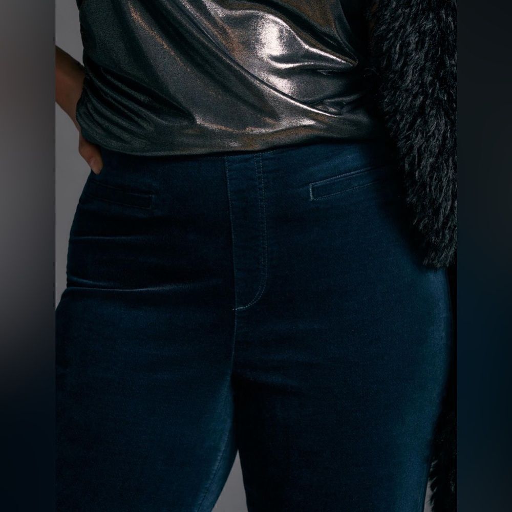 Anthropologie x Pilcro Retro Flare velvet Pants Jeans Sea green. 33 - Picture 8 of 9